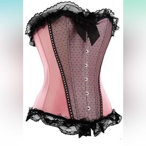 Black & Pink Corset Top